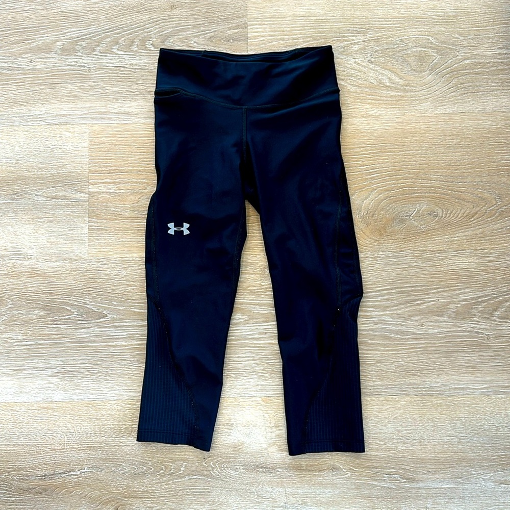 UNDER ARMOUR ANKLE LEGGINGS BLACK COLOR XS